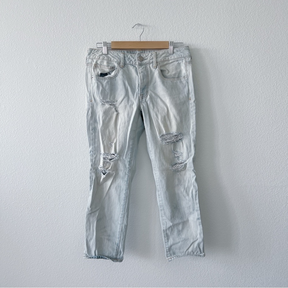 American Eagle Boyfriend Crop Distressed Jeans
